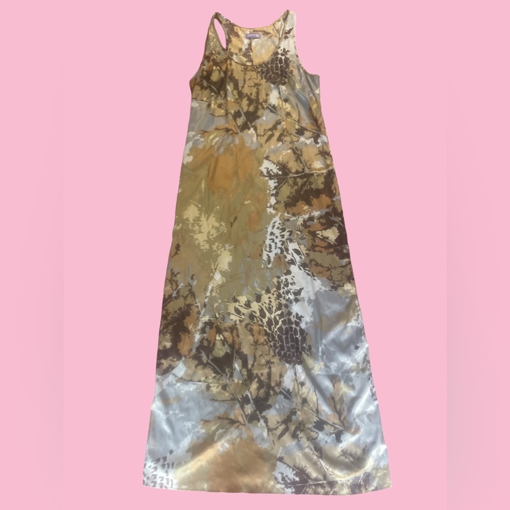 Vivienne Tam womens satin like maxi dress size 10